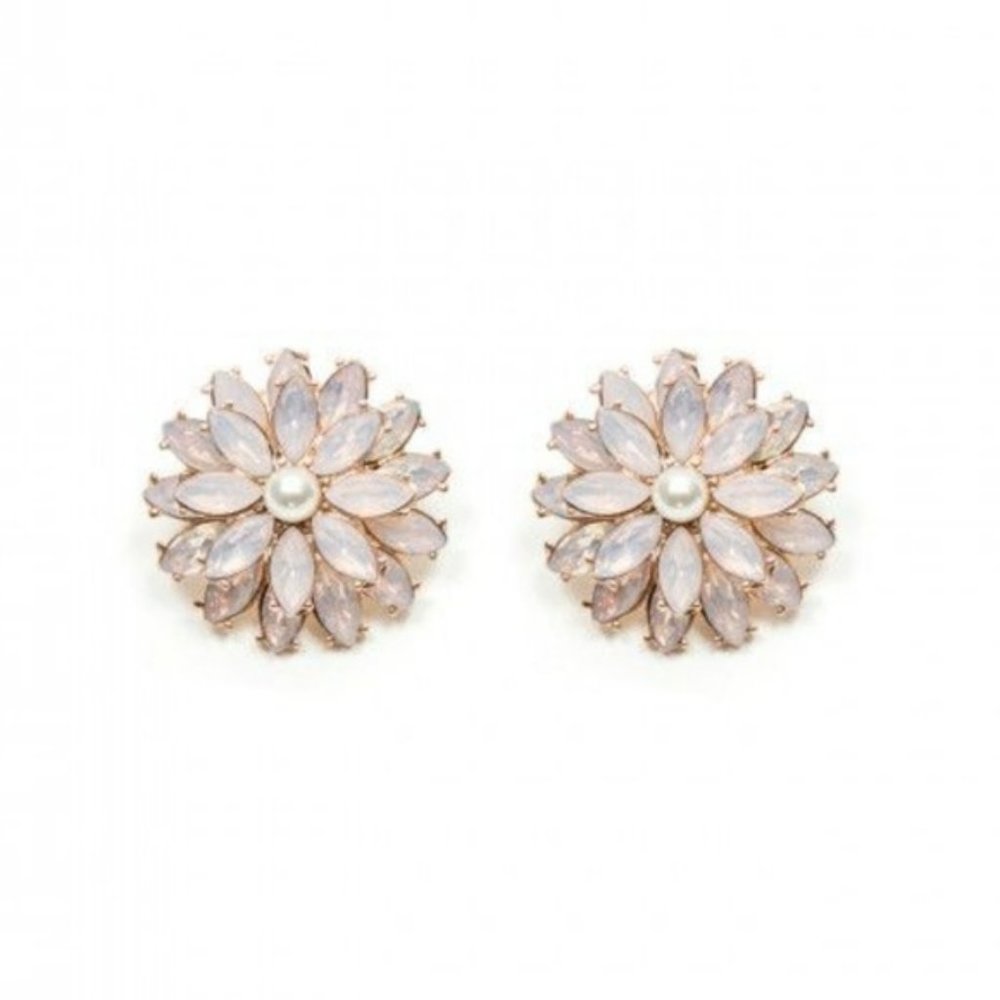 REVIEW Onassis Pink Bejewelled Stud Earrings NWT